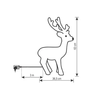 Novogodišnja svetleća figura irvas KDA30-2
